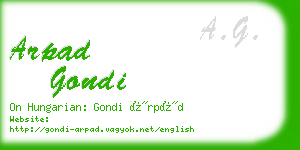arpad gondi business card